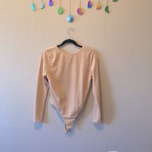 Missguided brushed rib scoop back bodysuit